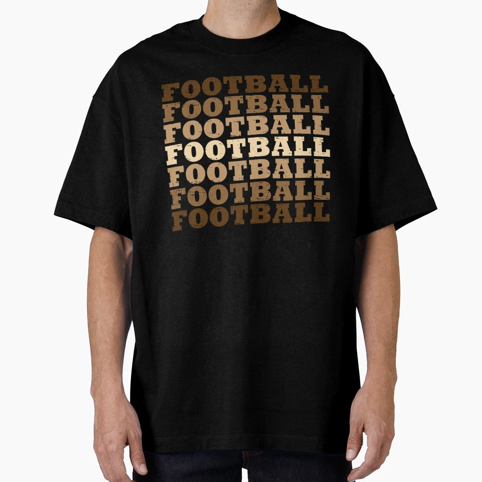 Football Distressed Repeated Gradient T-Shirt - Custom Art Print Unisex - T-Shirt, Sweatshirt, Hoodie