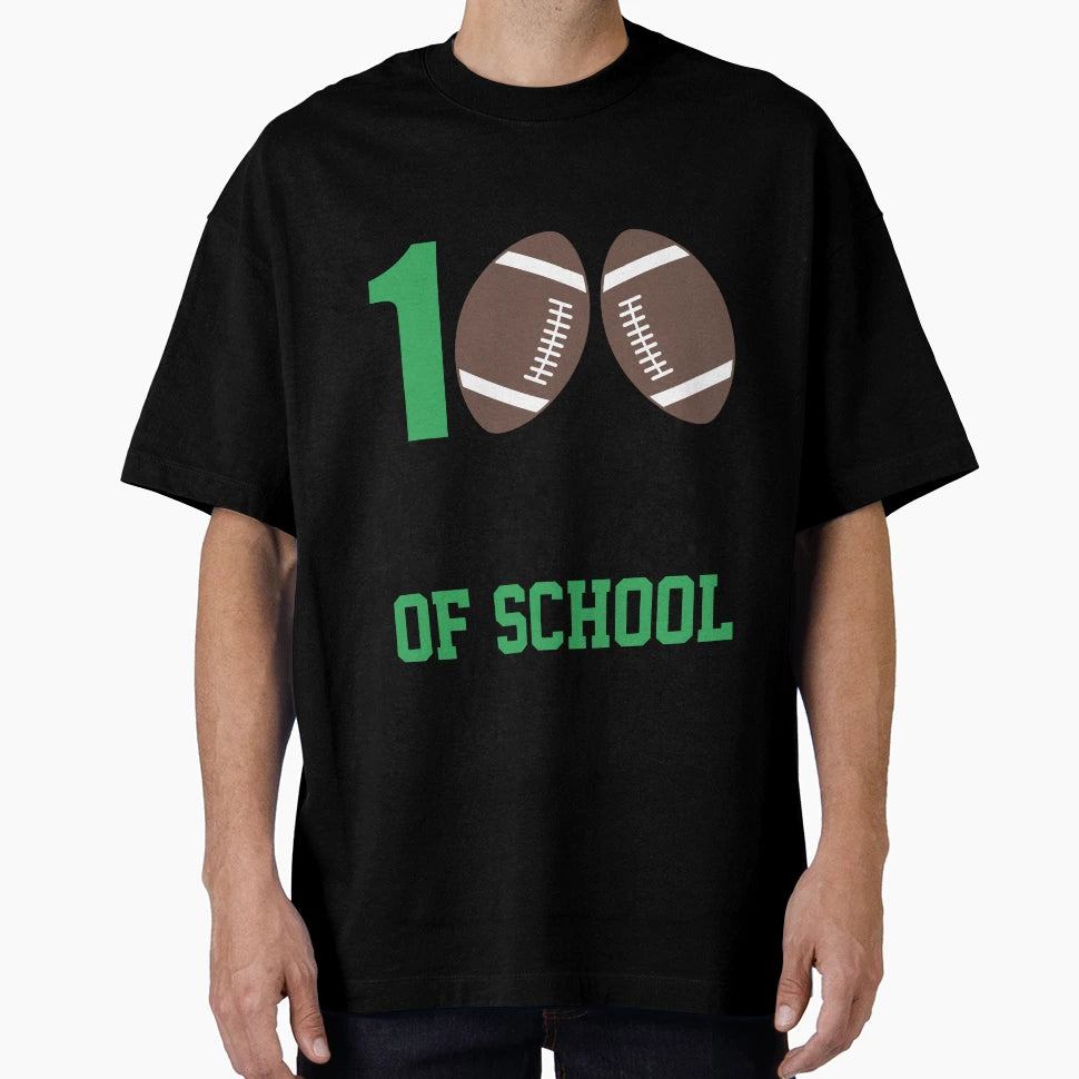 I Tackled 100 Days School Football T-Shirt - Custom Art Print Unisex - T-Shirt, Sweatshirt, Hoodie