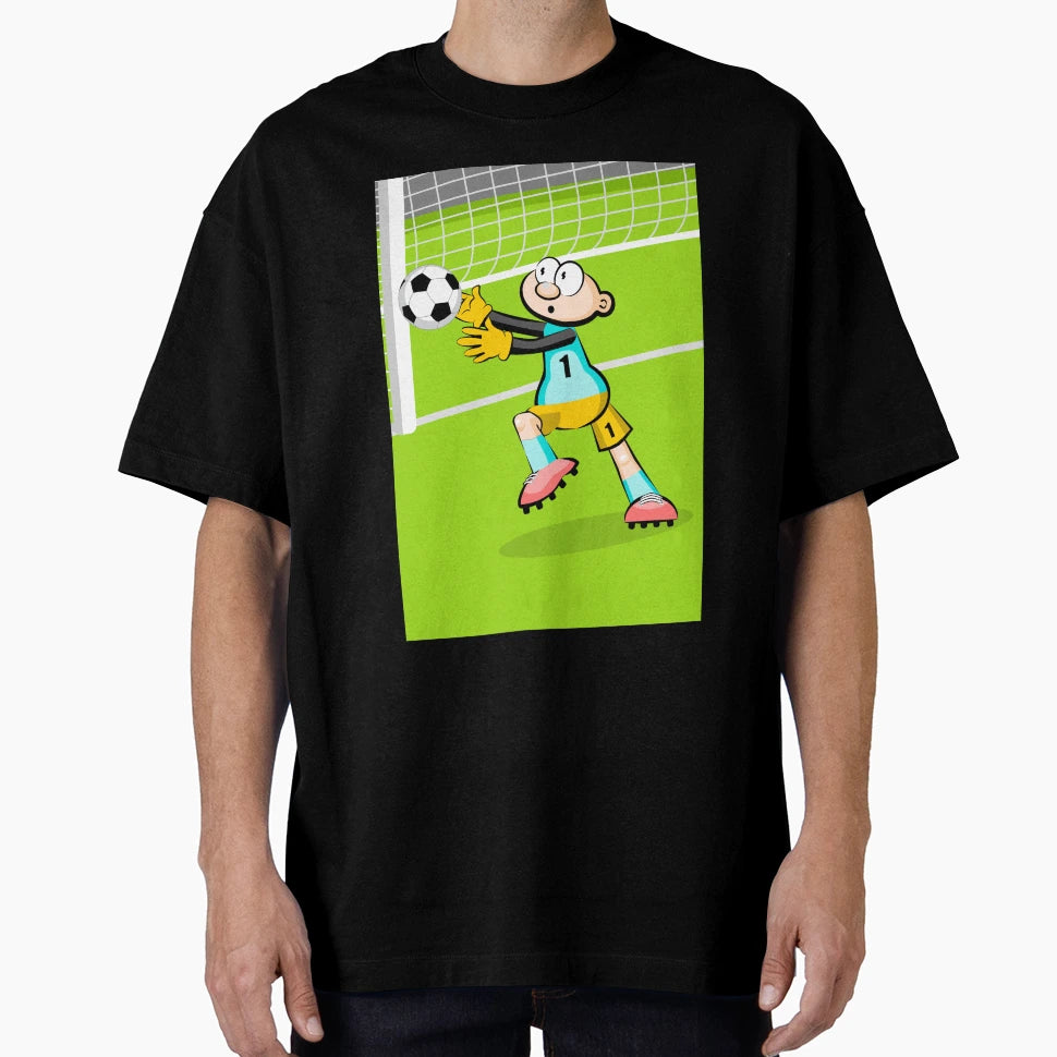 Soccer Goalkeeper Catching Ball T-Shirt - Minimalist Print Men Women - T-Shirt, Sweatshirt, Hoodie