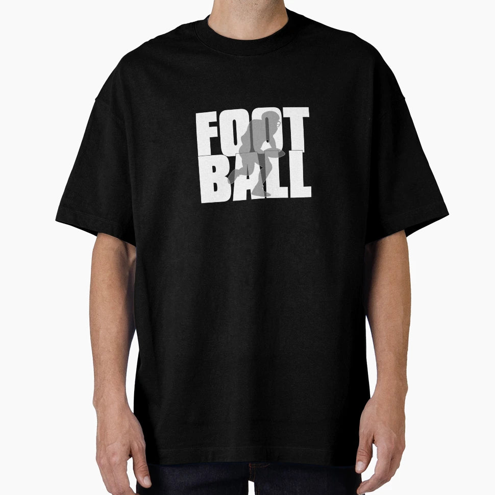 Football Lettering And Silhouette T-Shirt - Unique Graphic Unisex - T-Shirt, Sweatshirt, Hoodie