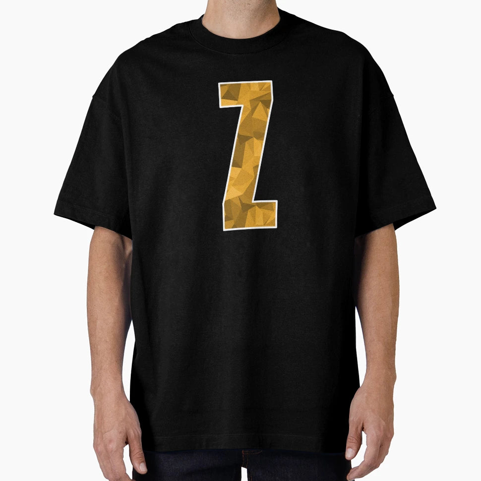 Letter Z Monogram Letter Art Yellow T-Shirt - Custom Art Print Men Women - T-Shirt, Sweatshirt, Hoodie