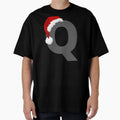 Letter Q Santa Hat T-Shirt - Novelty Apparel Unisex - T-Shirt, Sweatshirt, Hoodie