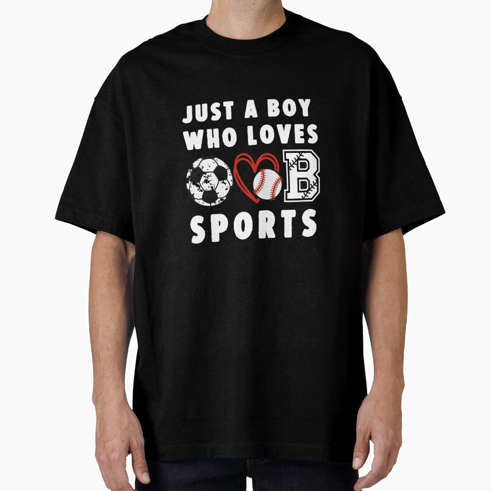 Just Who Loves Sports T-Shirt - Minimalist Print for Adults - T-Shirt, Sweatshirt, Hoodie