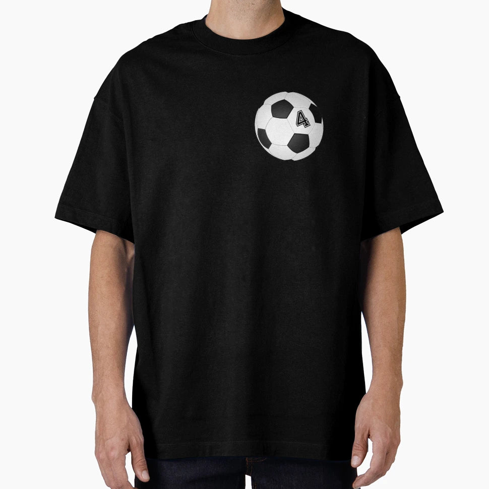 Football Player Jersey No 4 Soccer T-Shirt - Graphic Print for Adults - T-Shirt, Sweatshirt, Hoodie