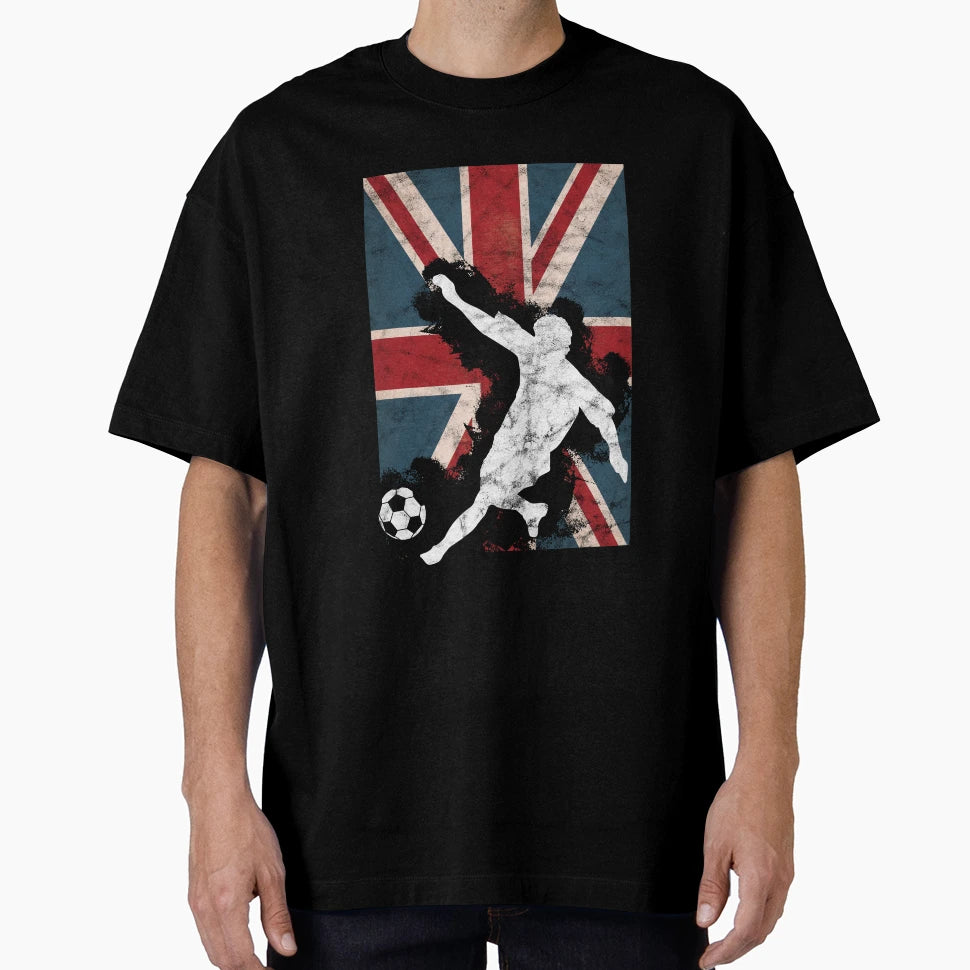 England Flag Soccer Player Team T-Shirt - Custom Art Print Men Women - T-Shirt, Sweatshirt, Hoodie