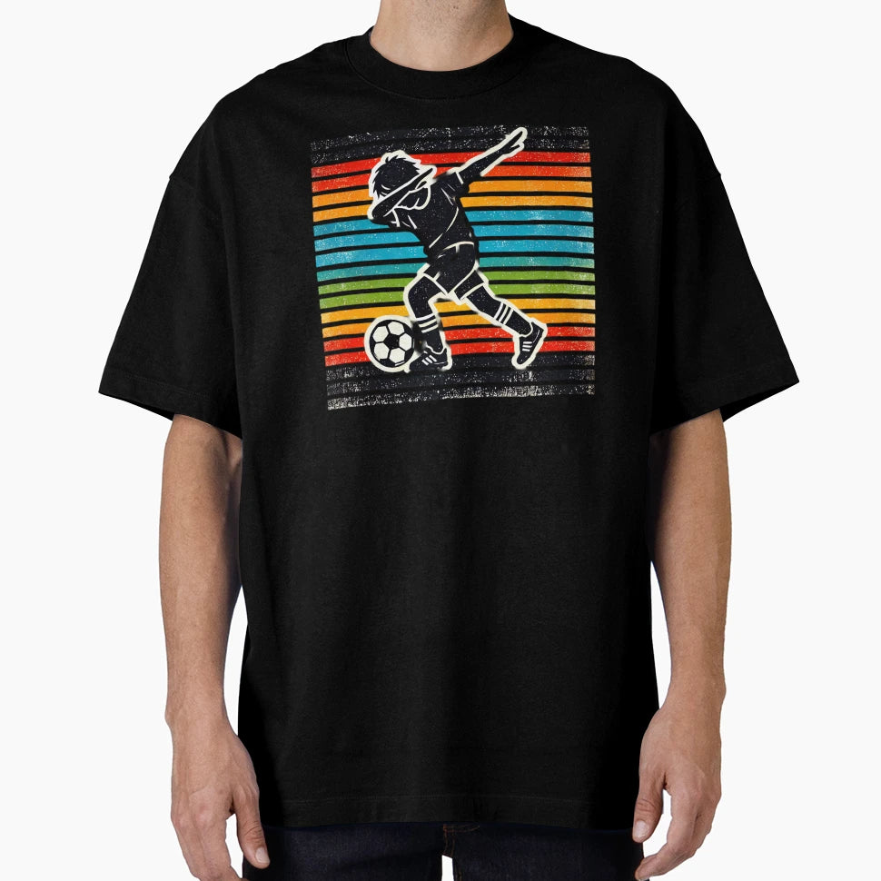 Soccer Dab Kicking It Old School T-Shirt - Minimalist Print Unisex - T-Shirt, Sweatshirt, Hoodie