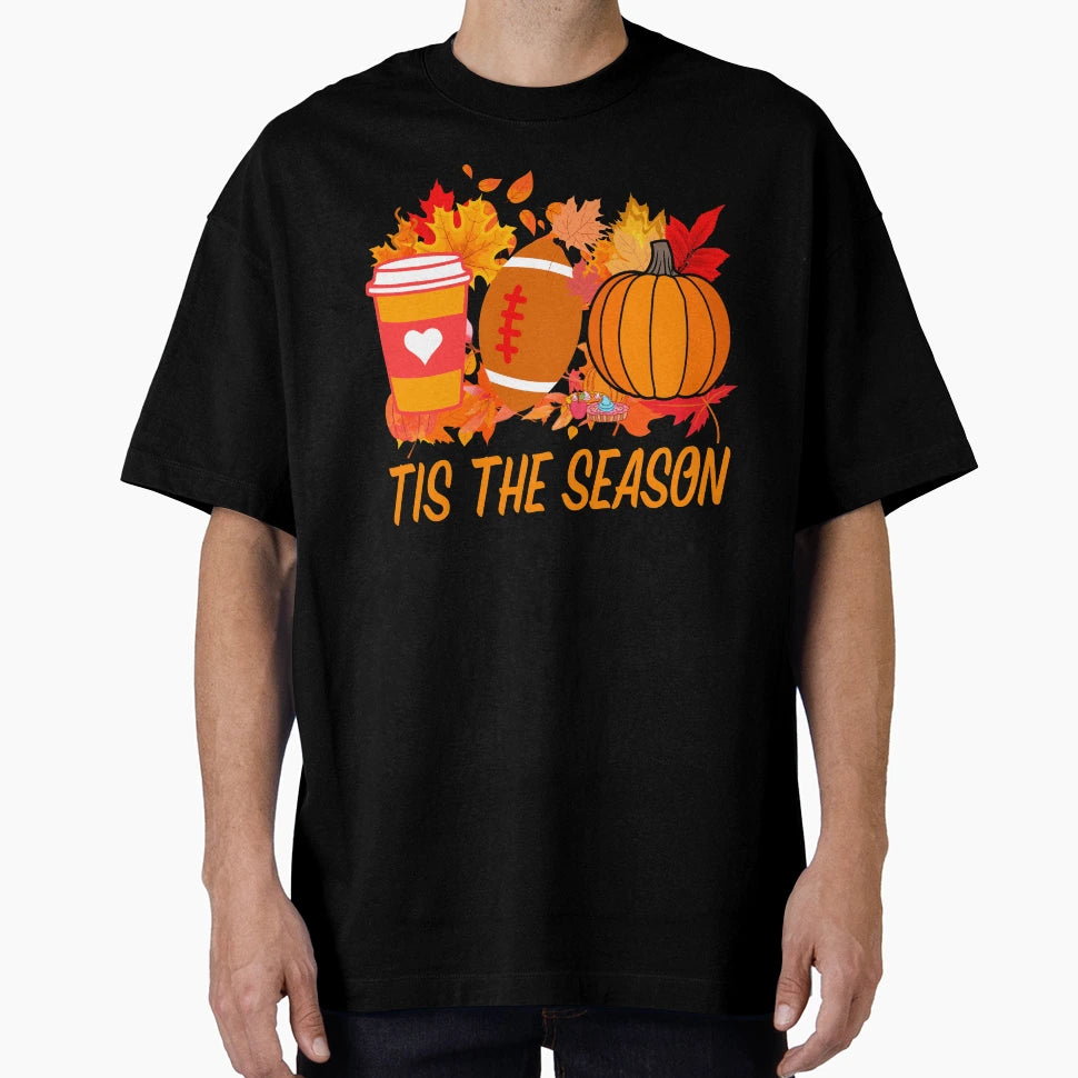 Autumn Tis Season Football Lovers T-Shirt - Minimalist Print for Adults - T-Shirt, Sweatshirt, Hoodie