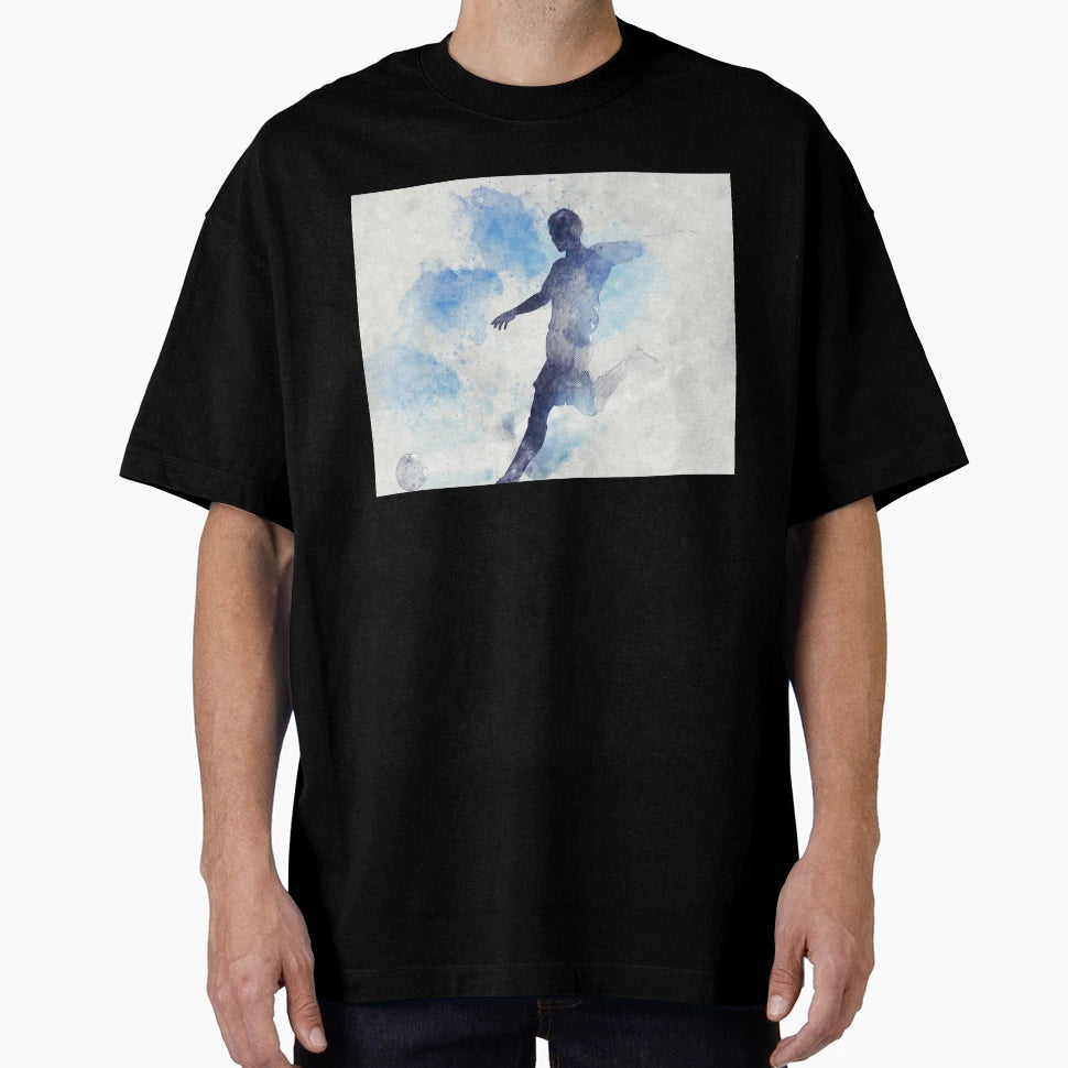 Watercolor Football Player T-Shirt - Casual Everyday Wear Unisex - T-Shirt, Sweatshirt, Hoodie