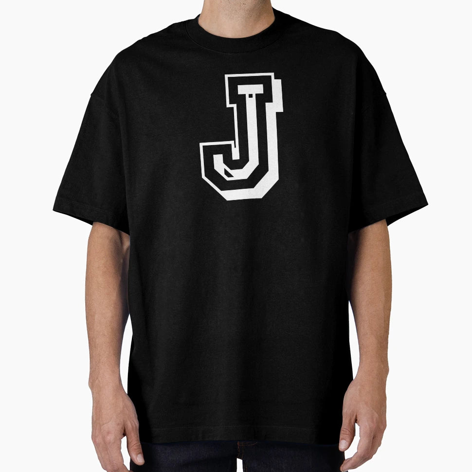 J Letter College Script From T-Shirt - Minimalist Print for Adults - T-Shirt, Sweatshirt, Hoodie