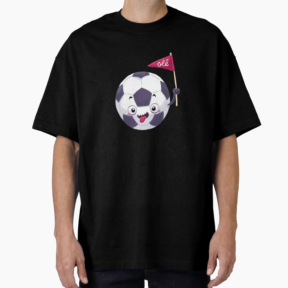 Football Face T-Shirt - Minimalist Print for Adults - T-Shirt, Sweatshirt, Hoodie