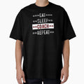 Coaches Gift Eat Sleep Coach Repeat T-Shirt - Minimalist Print Men Women - T-Shirt, Sweatshirt, Hoodie