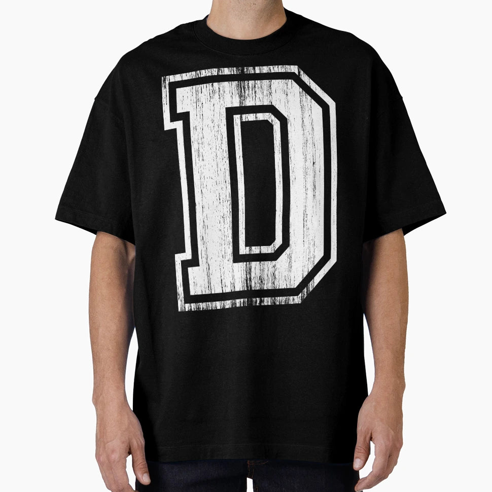 Big Varsity Letter D T-Shirt - Streetwear Style Unisex - T-Shirt, Sweatshirt, Hoodie