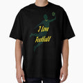 I Love Football Dynamic Player Silhouette by - Adult & Kids T-Shirts, Sweatshirts & Hoodies apparel design preview 1