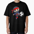 Chibi Ninja Kicking Soccer Ball T-Shirt - Graphic Print for Adults - T-Shirt, Sweatshirt, Hoodie