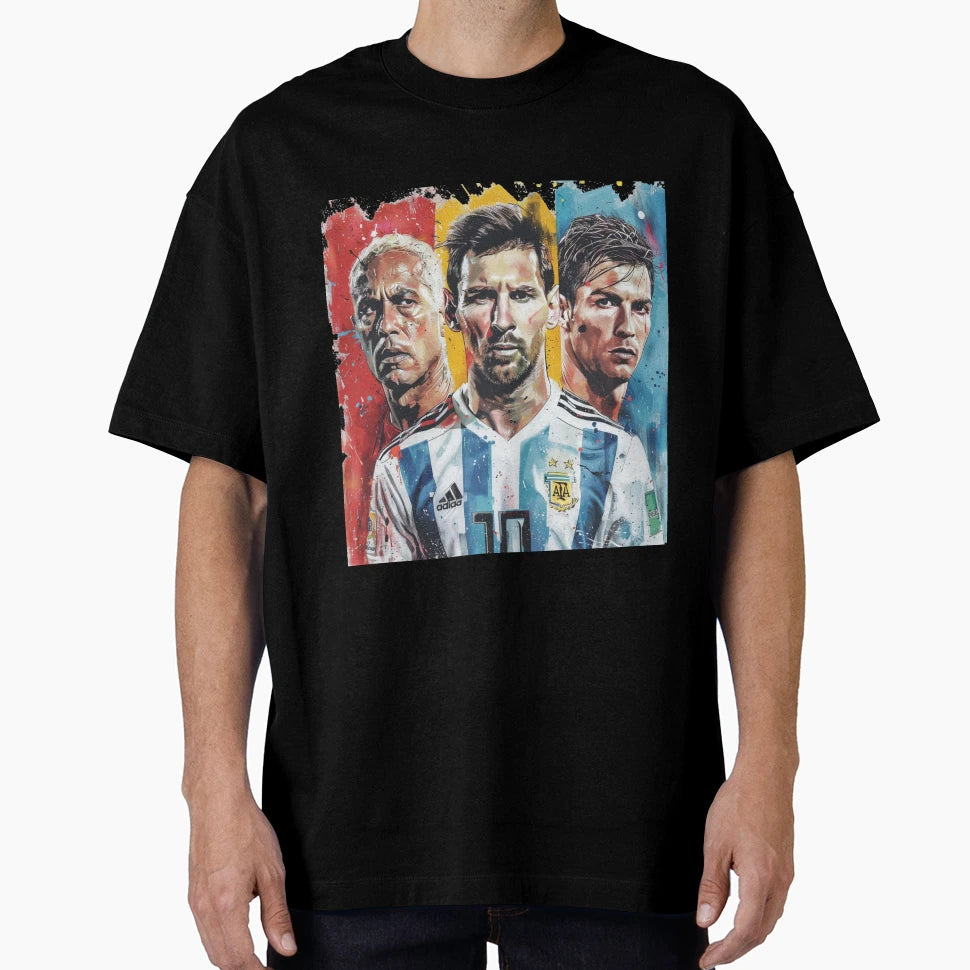 3 Soccer Players T-Shirt - Aesthetic Graphic Unisex - T-Shirt, Sweatshirt, Hoodie