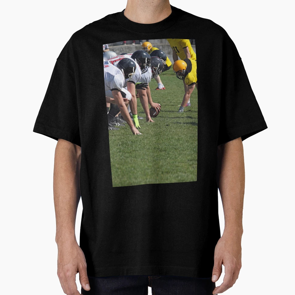 American Football Players Line T-Shirt - Minimalist Print Unisex - T-Shirt, Sweatshirt, Hoodie