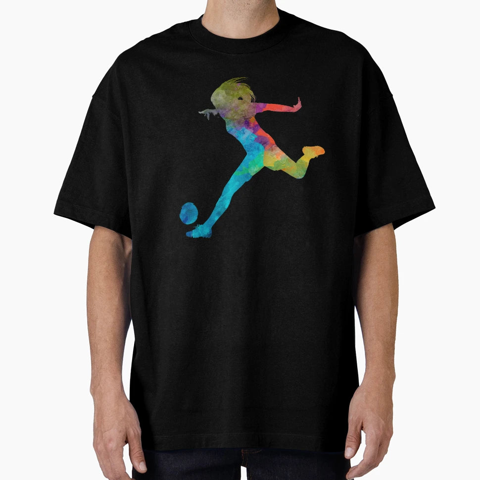 Soccer Player 01 Watercolor T-Shirt - Casual Everyday Wear Men Women - T-Shirt, Sweatshirt, Hoodie