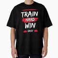 Train Hard Win Easy Fitness Motivational Quote by - Adult & Kids T-Shirts, Sweatshirts & Hoodies apparel design preview 1