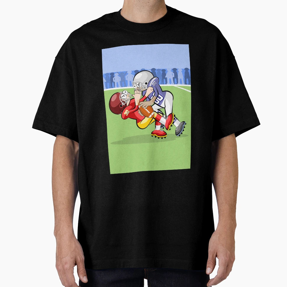 American Football Player Frontal T-Shirt - Aesthetic Graphic Unisex - T-Shirt, Sweatshirt, Hoodie