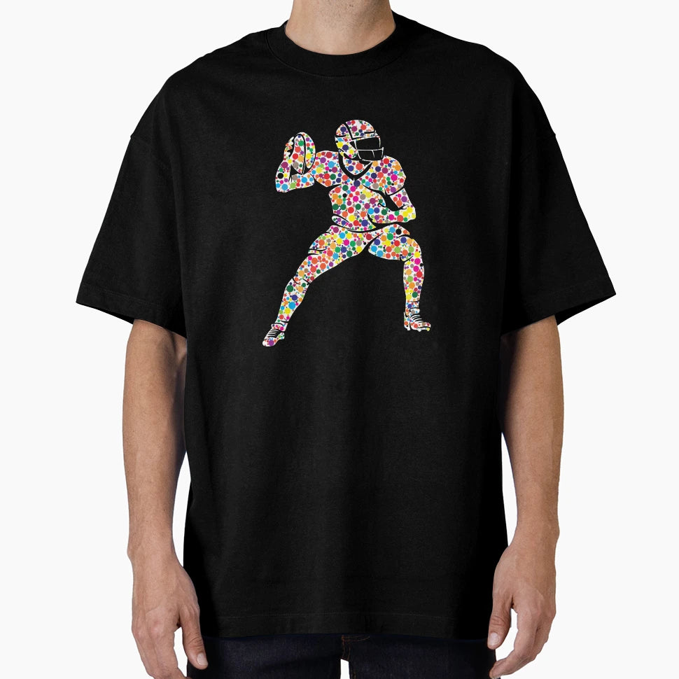 American Football Player Polka Dots T-Shirt - Minimalist Print Men Women - T-Shirt, Sweatshirt, Hoodie