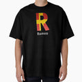 Romeo Navy Alphabet Leather T-Shirt - Streetwear Style for Adults - T-Shirt, Sweatshirt, Hoodie