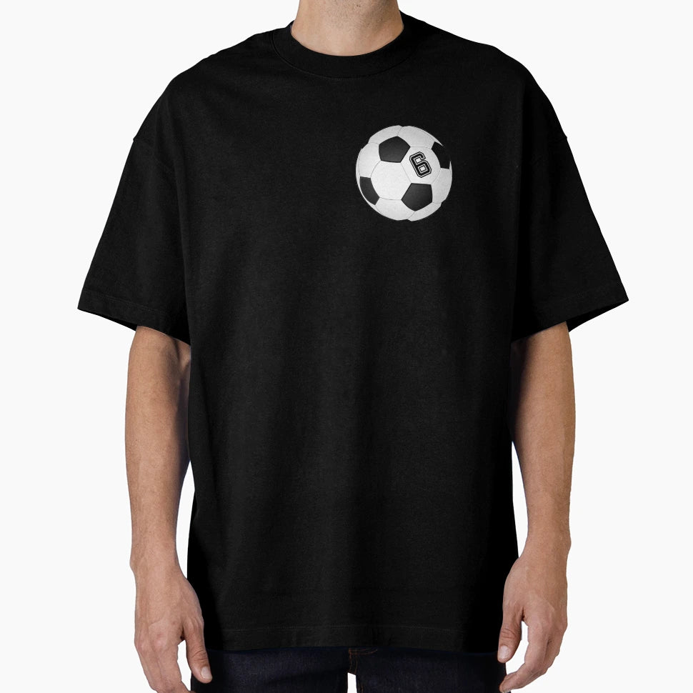 Football Player Jersey No 6 Soccer T-Shirt - Fun Novelty Design for Adults - T-Shirt, Sweatshirt, Hoodie