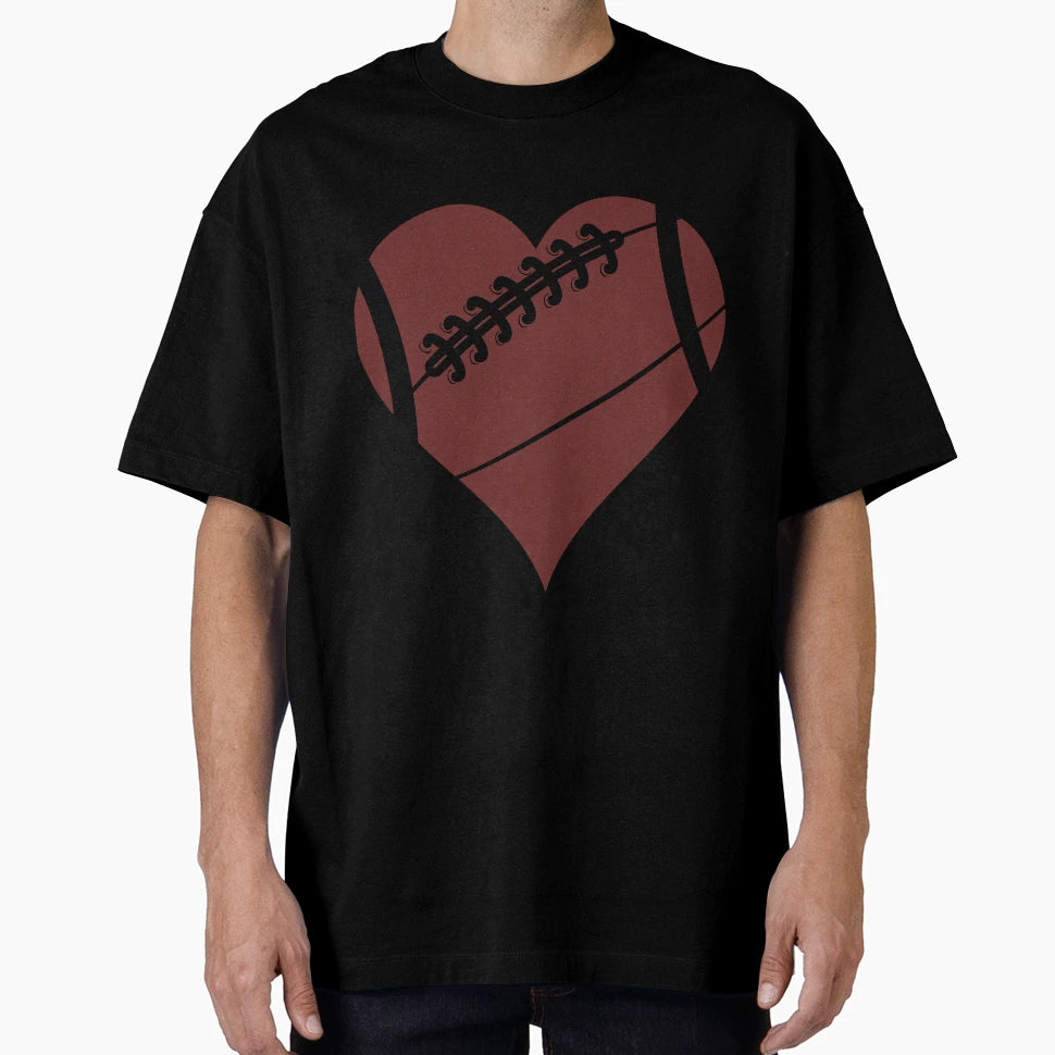 Football Heart T-Shirt - Streetwear Style for Adults - T-Shirt, Sweatshirt, Hoodie