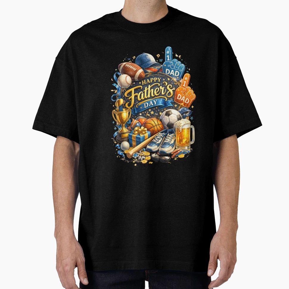 Day 1 Dad Sports Celebration T-Shirt - Unique Graphic Unisex - T-Shirt, Sweatshirt, Hoodie