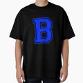 Varsity Letter B Blue Monogram T-Shirt - Novelty Apparel Unisex - T-Shirt, Sweatshirt, Hoodie