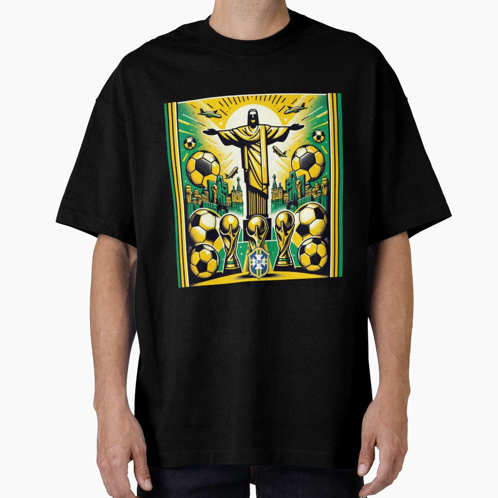 Brazil Football Soccer Artwork T-Shirt - Graphic Print Men Women - T-Shirt, Sweatshirt, Hoodie