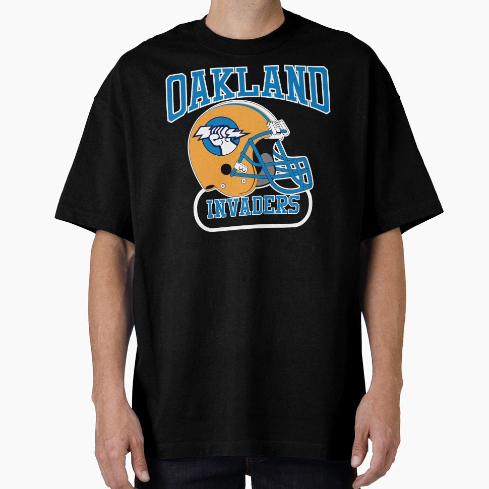 Oakland Invaders Helmet T-Shirt - Unique Graphic Unisex - T-Shirt, Sweatshirt, Hoodie
