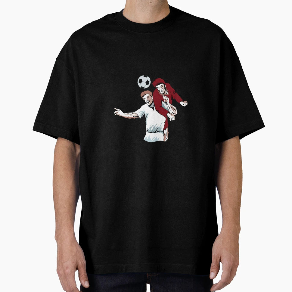 Football Player Header T-Shirt - Fun Novelty Design Unisex - T-Shirt, Sweatshirt, Hoodie