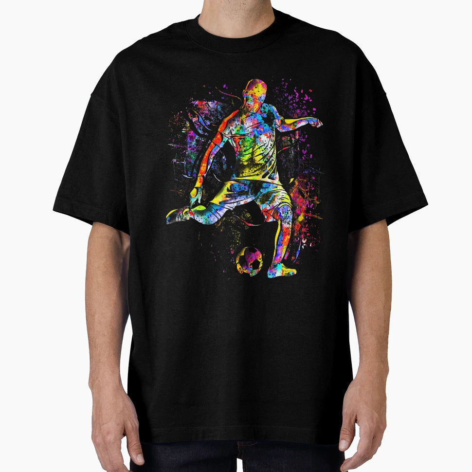 Soccer Colorful Soccer Player T-Shirt - Streetwear Style Men Women - T-Shirt, Sweatshirt, Hoodie