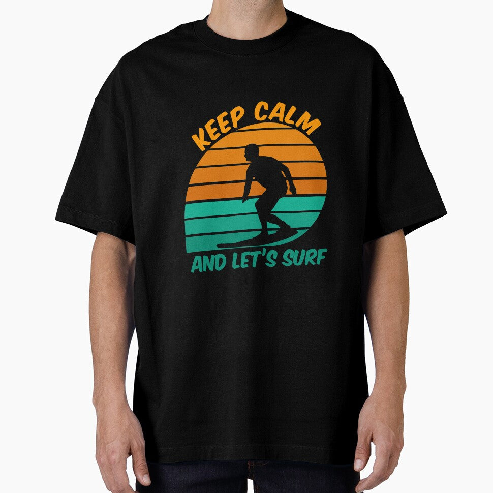 Keep Calm and Let's Surf by Hapoel - Adult & Kids T-Shirts, Sweatshirts & Hoodies apparel design preview 1