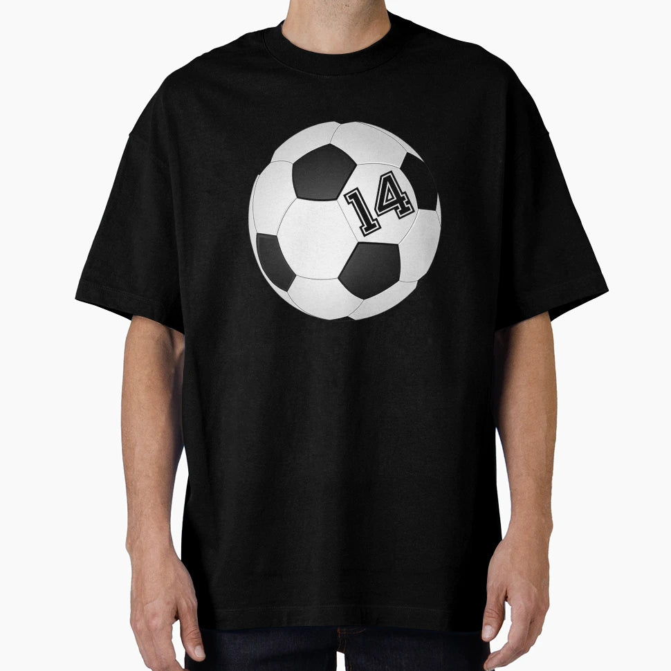 Football Soccer Player Jersey No 14 Back T-Shirt - Novelty Apparel Unisex - T-Shirt, Sweatshirt, Hoodie