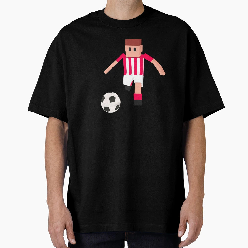 Tiny Striker World Football Red White T-Shirt - Graphic Print for Adults - T-Shirt, Sweatshirt, Hoodie