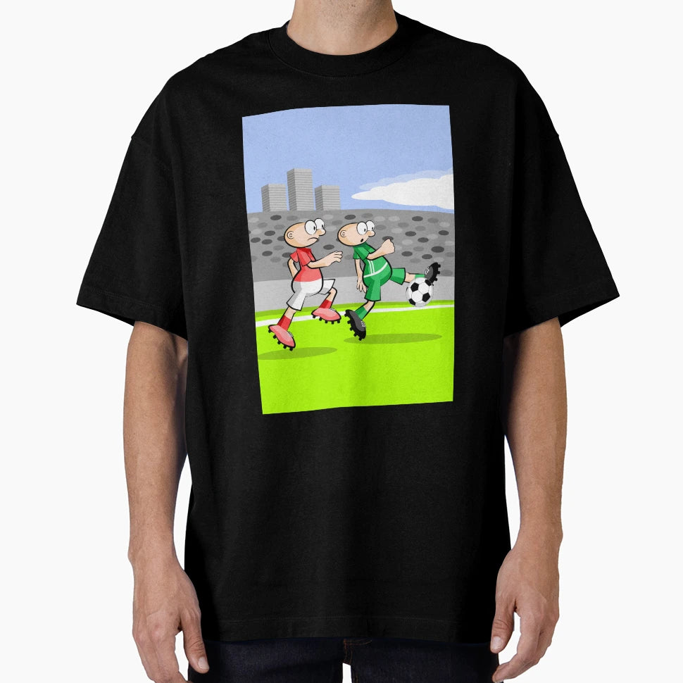 Soccer Front Leading Ball Directly To T-Shirt - Novelty Apparel for Adults - T-Shirt, Sweatshirt, Hoodie