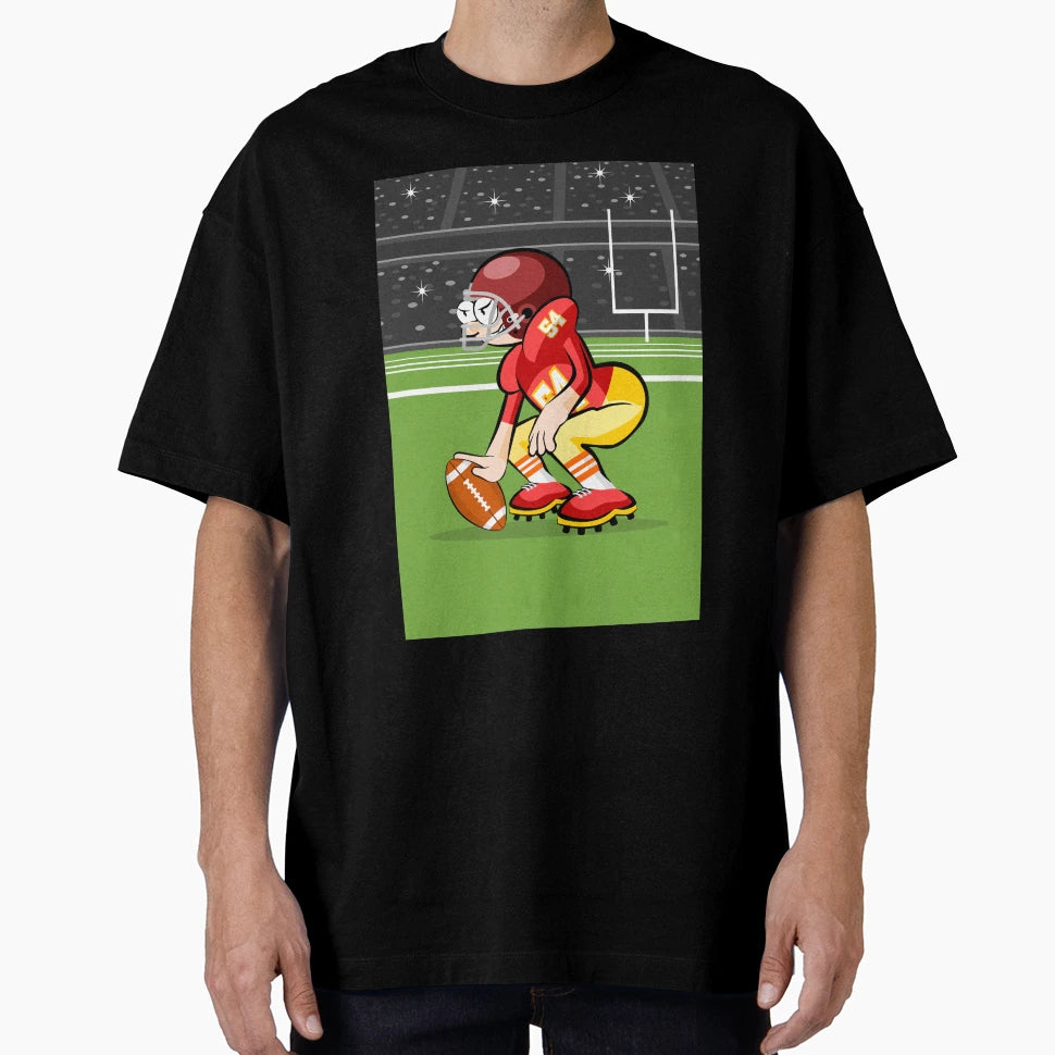 American Football Player Serve Position T-Shirt - Graphic Print for Adults - T-Shirt, Sweatshirt, Hoodie