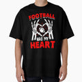 Football Has My Heart Halloween T-Shirt - Minimalist Print Men Women - T-Shirt, Sweatshirt, Hoodie