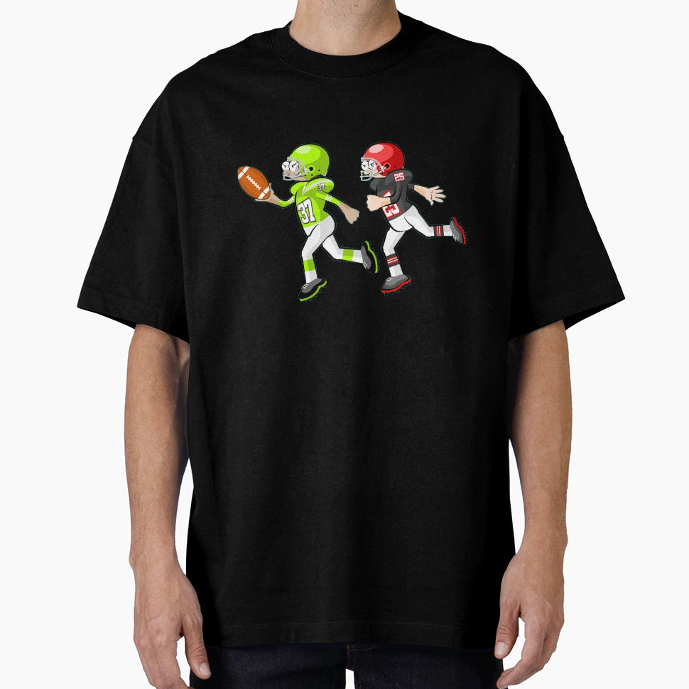American Football Cartoon 34 41 T-Shirt - Fun Novelty Design Unisex - T-Shirt, Sweatshirt, Hoodie
