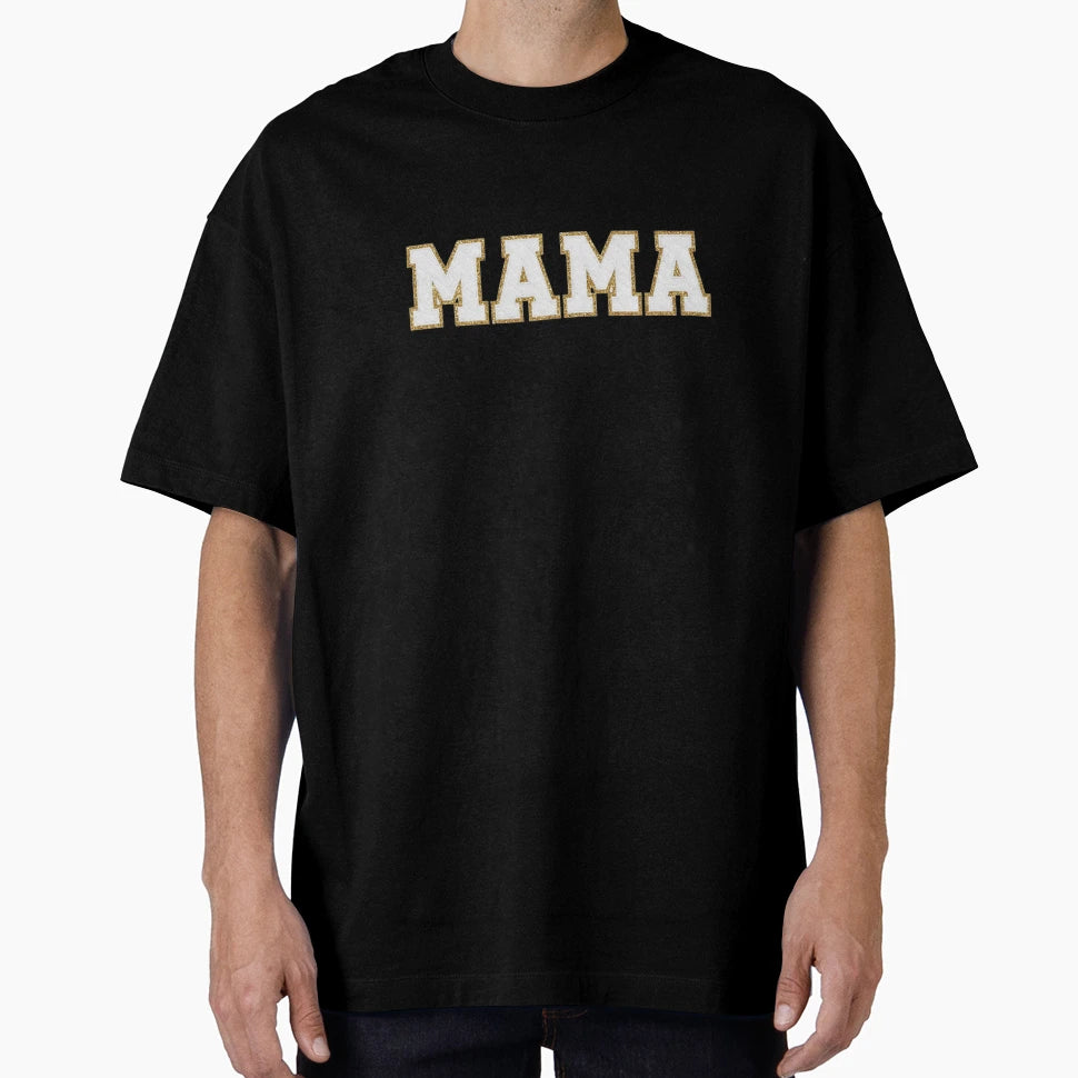 Mama Chenille Patchwork Sweatshirt - Fun Novelty Design for Adults - T-Shirt, Sweatshirt, Hoodie