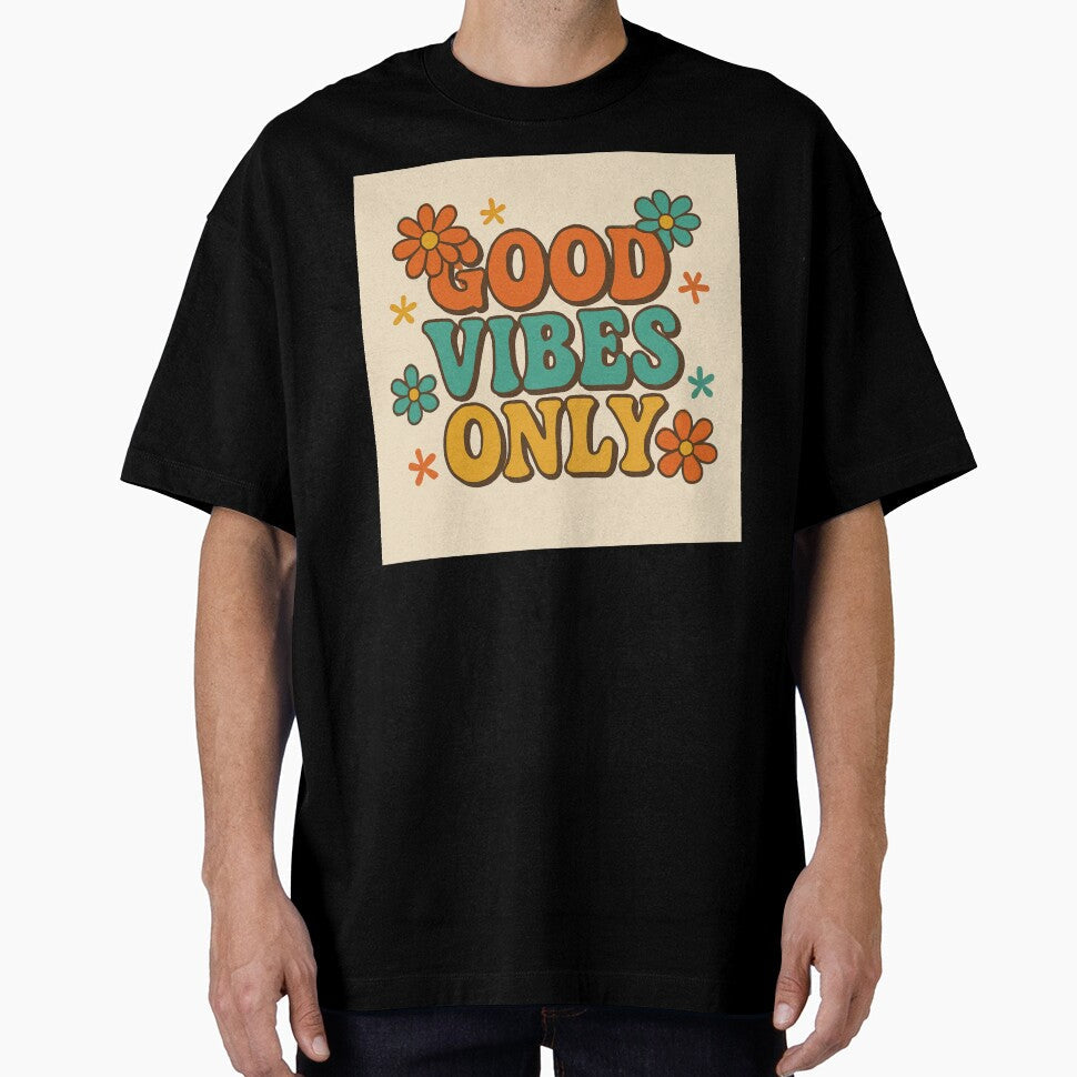 Good Vibes Only Retro Style by Byarasstudio - Adult & Kids T-Shirts, Sweatshirts & Hoodies apparel design preview 1