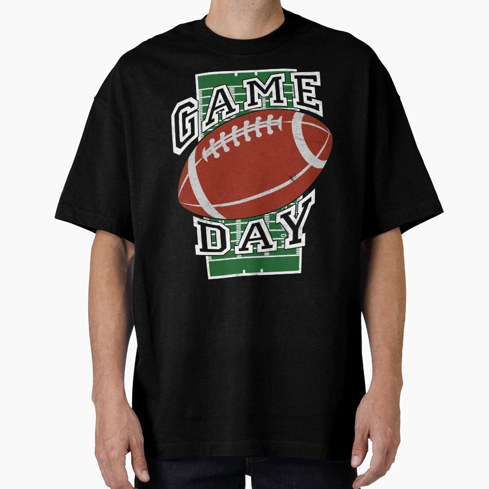 American Football Game Day Field And T-Shirt - Custom Art Print Men Women - T-Shirt, Sweatshirt, Hoodie