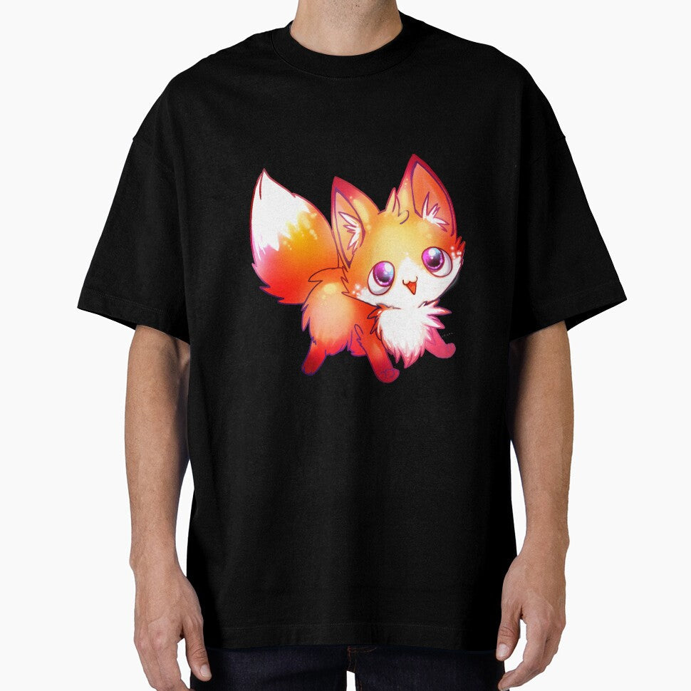 Kawaii fox cartoon ANIME GIFT by Marin - Adult & Kids T-Shirts, Sweatshirts & Hoodies apparel design preview 1