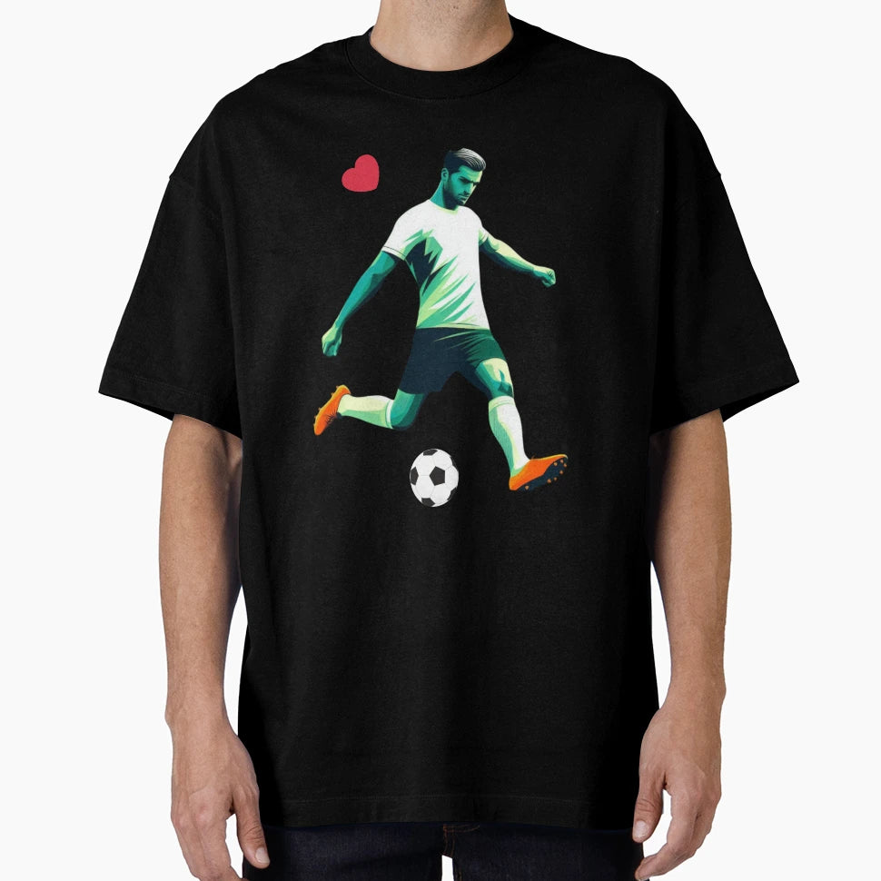 I Love Football T-Shirt - Minimalist Print for Adults - T-Shirt, Sweatshirt, Hoodie