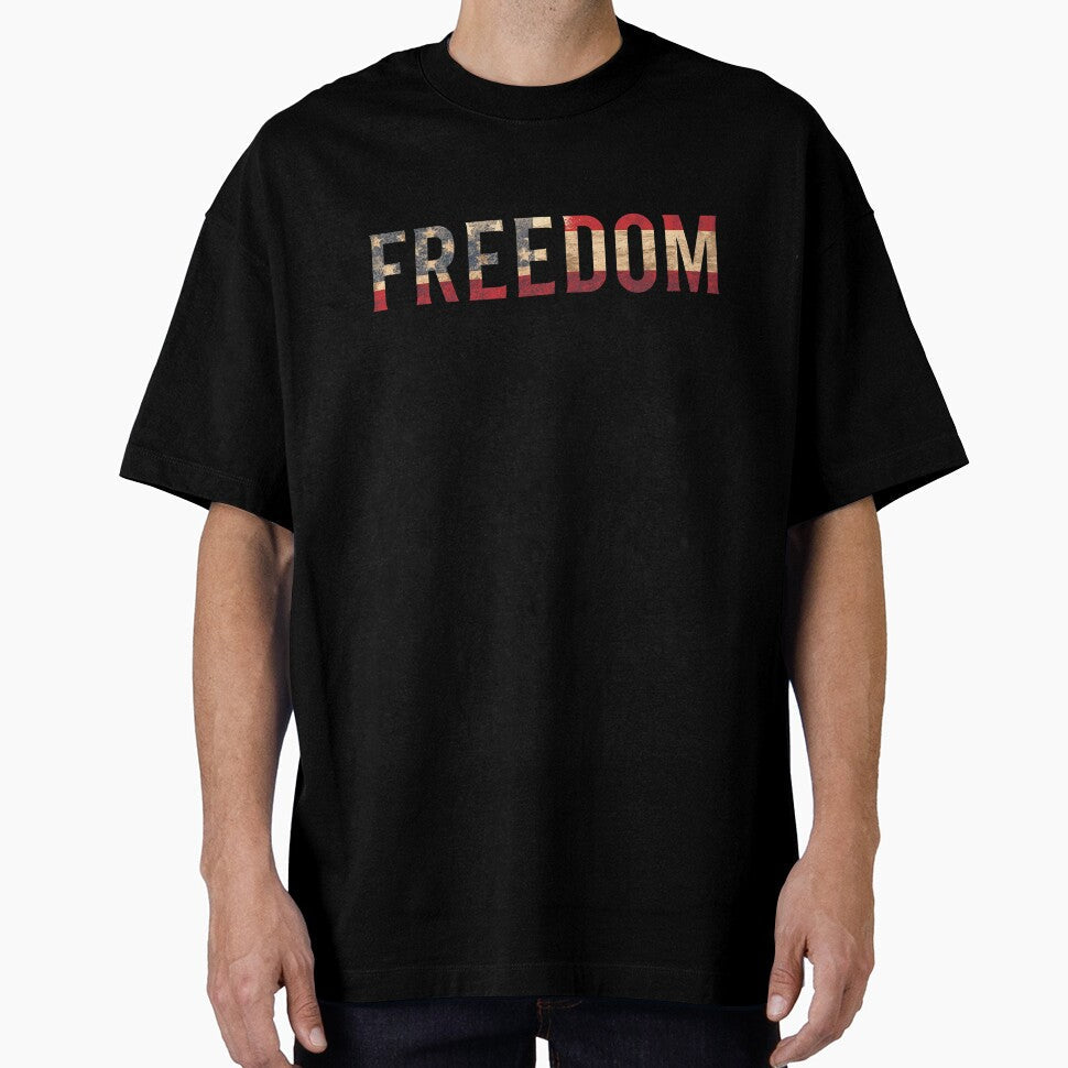 Freedom lettering Vintage USA style by Artistica1234 - Adult & Kids T-Shirts, Sweatshirts & Hoodies apparel design preview 1