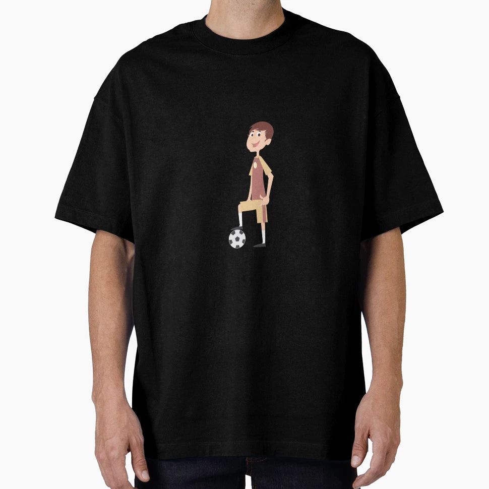Football Cartoon 2 Player Ball T-Shirt - Fun Novelty Design for Adults - T-Shirt, Sweatshirt, Hoodie