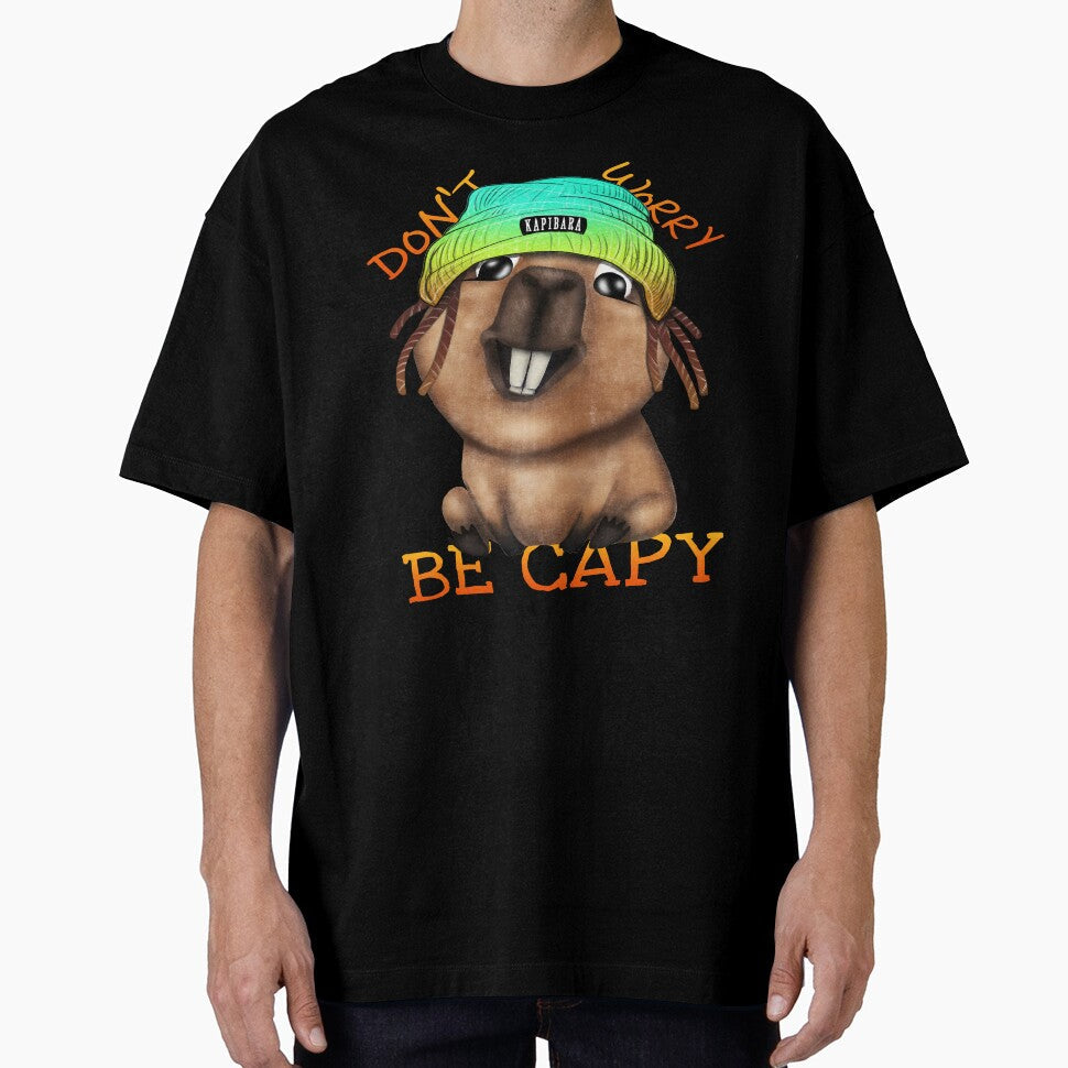 Rasta Capy Peace, Love, and Capybara by PrezencikABC - Adult & Kids T-Shirts, Sweatshirts & Hoodies apparel design preview 1