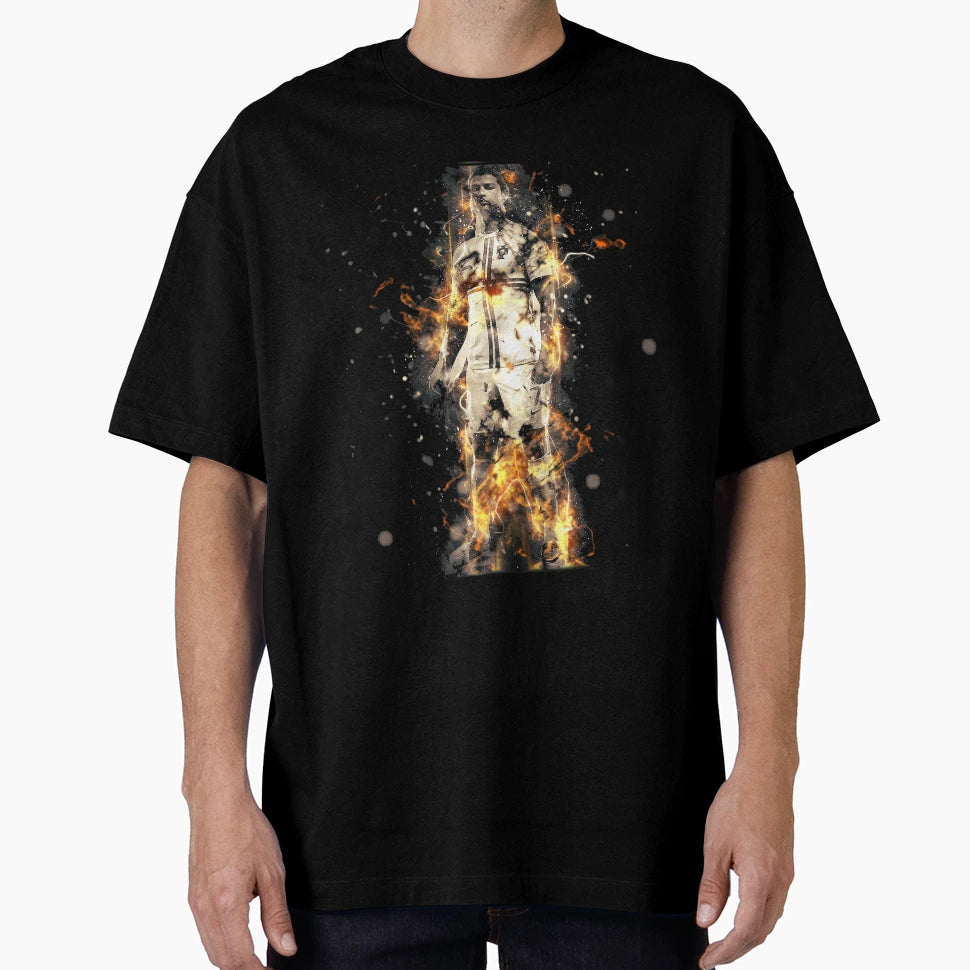 Ronaldo Fire Cristiano Cr7 Soccer S T-Shirt - Minimalist Print Men Women - T-Shirt, Sweatshirt, Hoodie