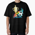 Golden Trophy Soccer Ball Bright Football T-Shirt - Graphic Print Unisex - T-Shirt, Sweatshirt, Hoodie